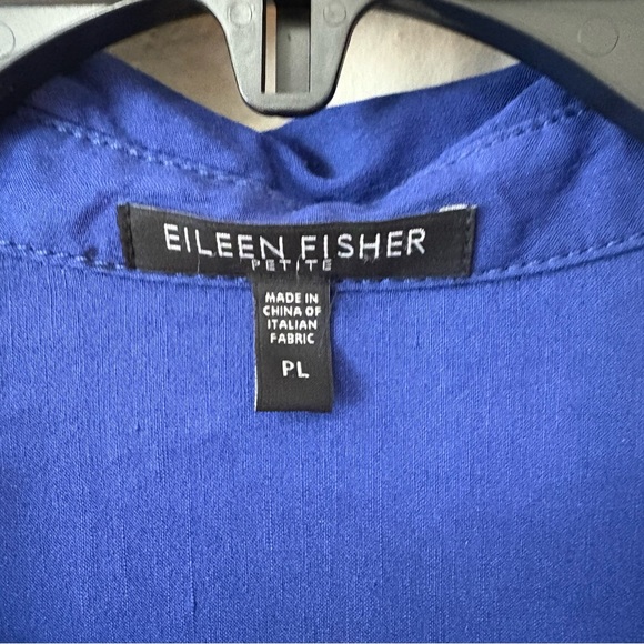 Eileen Fisher Linen Blend Shirt Dress LP - Picture 3 of 9